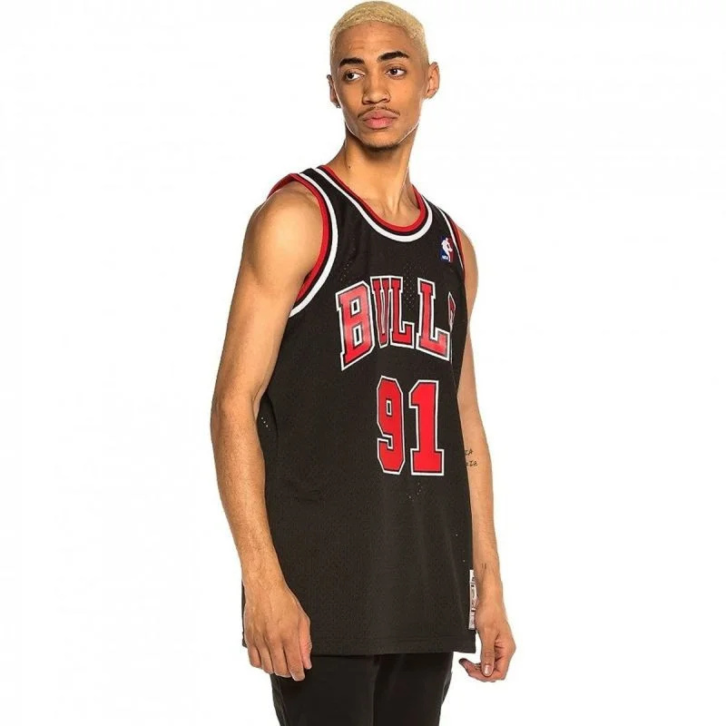 Mitchell & Ness Chicago Bulls NBA Swingman Alternate Jersey Bulls 97 Dennis Rodman SMJYGS18152-CBUBLCK97DRD Pánské oblečení m