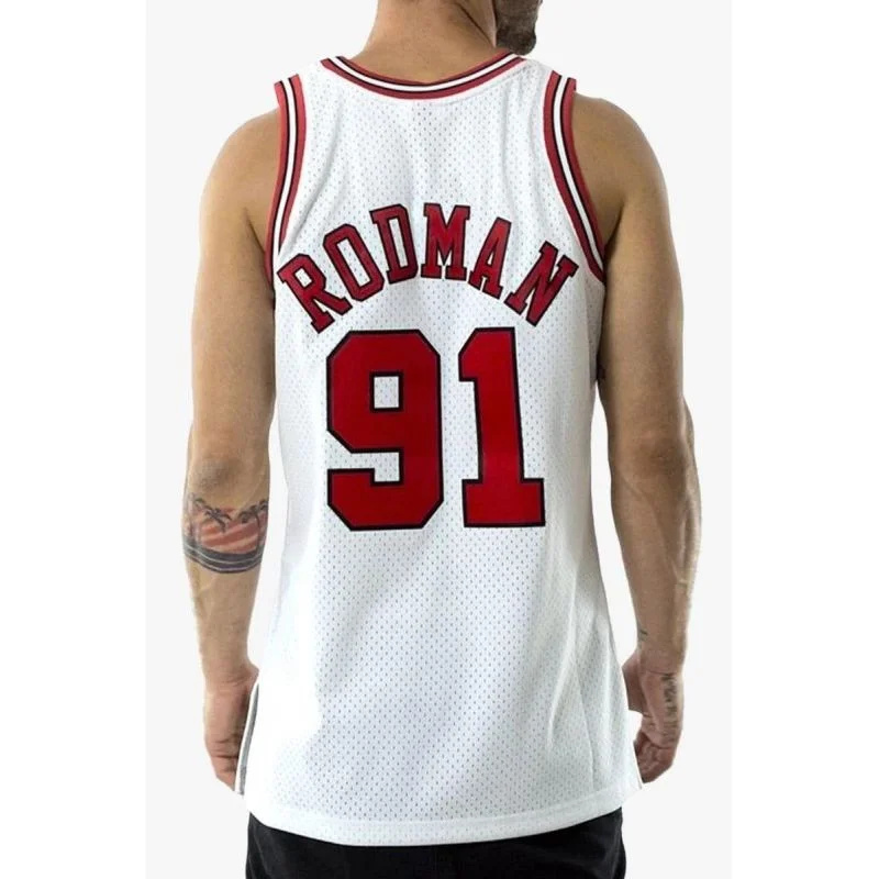 Mitchell & Ness Chicago Bulls NBA Swingman Jersey Bulls 97-98 Dennis Rodman M SMJYAC18079-CBUWHIT97DRDN pánské oblečení S