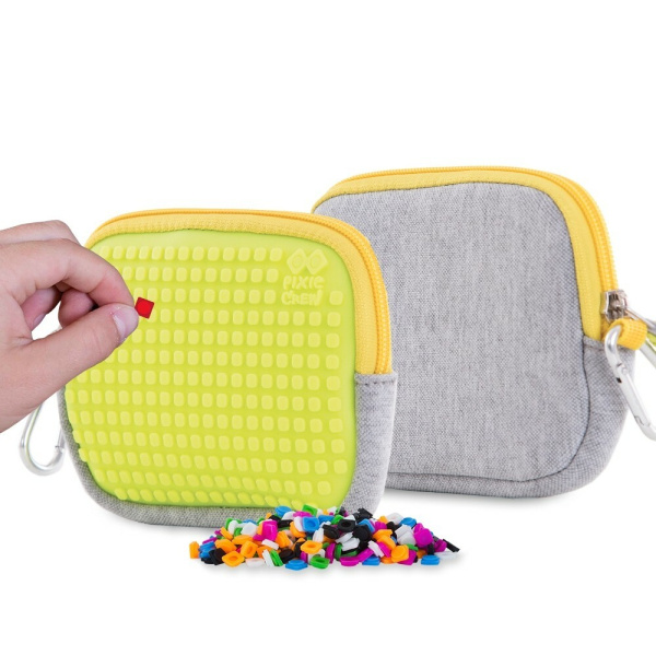 Pixie Crew pouzdro ŠEDÁ/NEON ŽLUTÁ