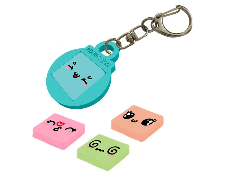 Přívěsek na klíče Pixie Crew 8cm zelený + pixely na kartě