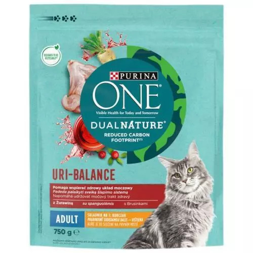 Purina One granule dual nature adult brusinka s kuřecím 750g