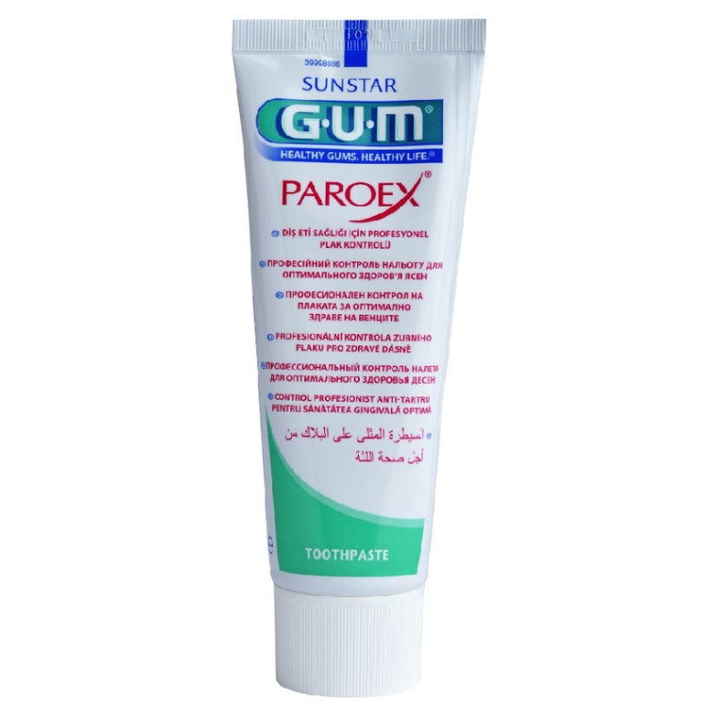 GUM Sunstar GUM PAROEX gelová zubní pasta (CHX 0,12 % + CPC 0,05 %), 75 ml