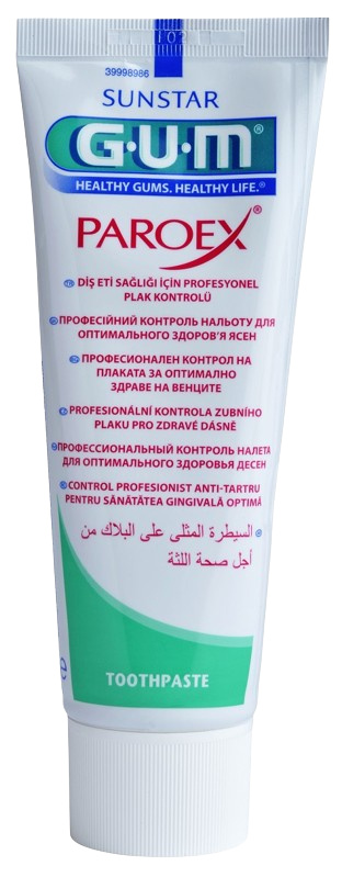 GUM Sunstar GUM PAROEX gelová zubní pasta (CHX 0,12 % + CPC 0,05 %), 75 ml
