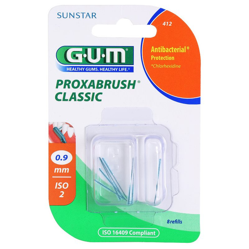 G.U.M Proxabrush Classic náhradní mezizubní kartáčky v blistru 8 + 4 ks 0,9 mm (Interdental Brush) 8 ks