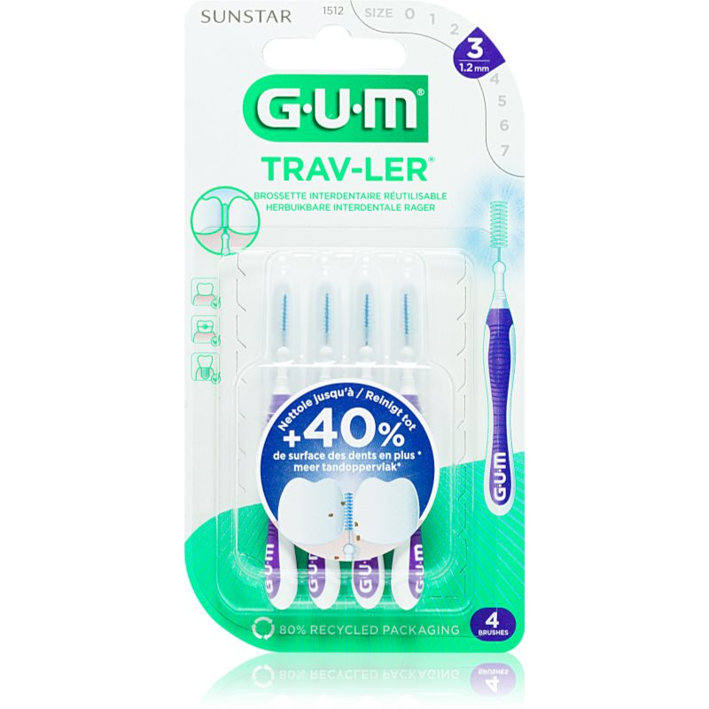 G.U.M Trav-Ler Interdental mezizubní kartáčky 1,2 mm 4 ks