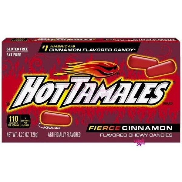 Skořicové žvýkací bonbony Hot Tamales 120 g
