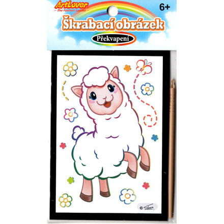 ArtLover Škrabací obrázek překvapení - mini lamy