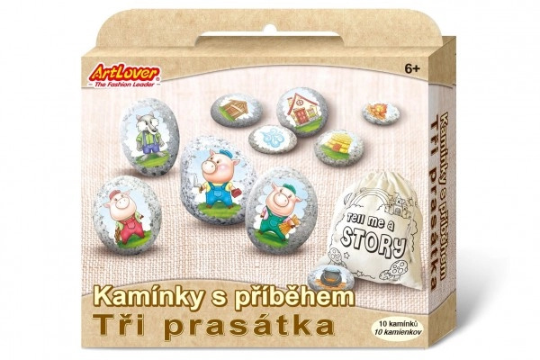 SMT Creatoys Malování na oblázky kameny s příběhem Tři prasátka