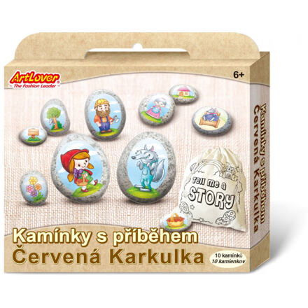 SMT Creatoys Malování na oblázky kameny s příběhem Červená Karkulka