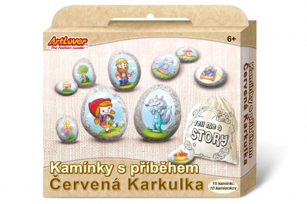 SMT Creatoys Malování na oblázky kameny s příběhem Červená Karkulka