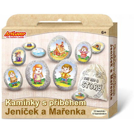SMT Creatoys Malování na oblázky kameny s příběhem Jeníček a Mařenka