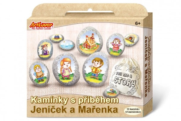 SMT Creatoys Malování na oblázky kameny s příběhem Jeníček a Mařenka