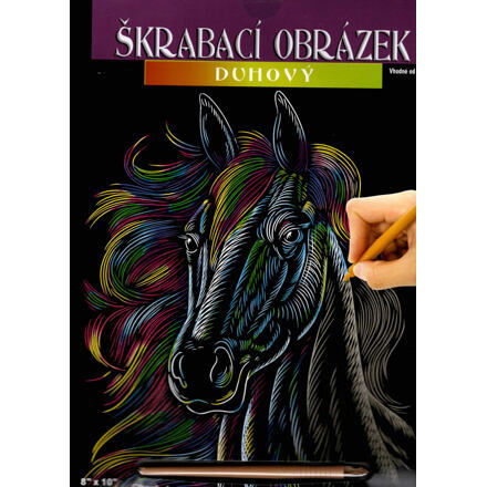 SMT Škrabací obrázek duhový - kůň, více druhů