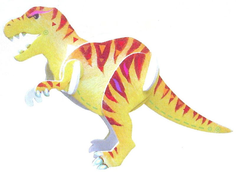 SMT Dřevěná skládačka s obtisky Dinosaurus více druhů