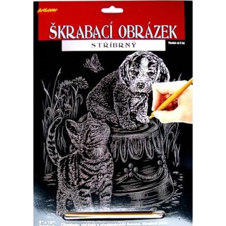 SMT Creatoys Škrabací obrázek stříbrný