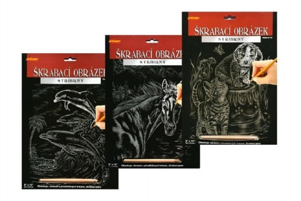 SMT Creatoys Škrabací obrázek stříbrný
