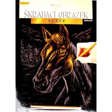 Artlover Škrabací obrázek zlatý Žirafa