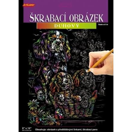 SMT Creatoys Škrabací obrázek duhový A4 23x32cm 3 druhy