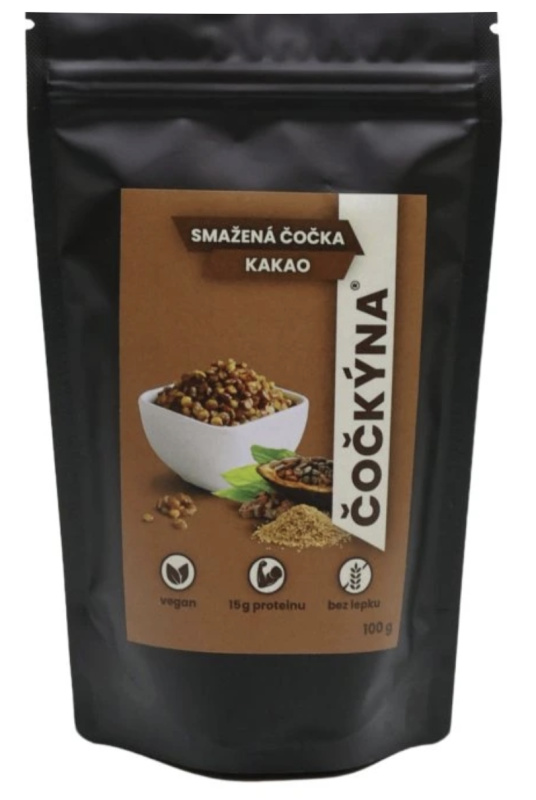 ČOČKÝNA Smažená sladká čočka Kakao Hmotnost: 100 g