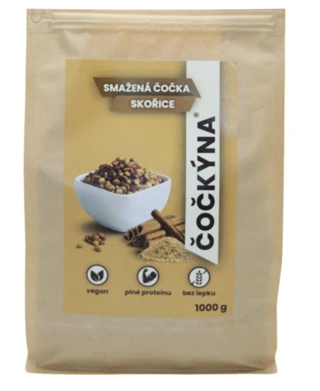 ČOČKÝNA Smažená sladká čočka Skořice Hmotnost: 1 kg