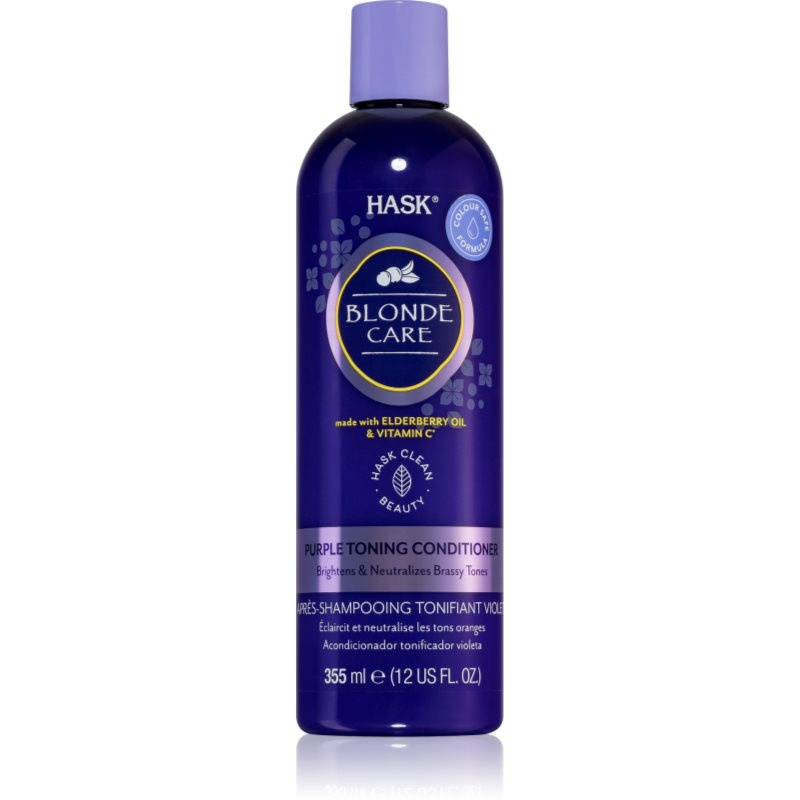 HASK Blonde Care Purple Shampoo kondicionér pro blond vlasy neutralizující žluté tóny 355 ml