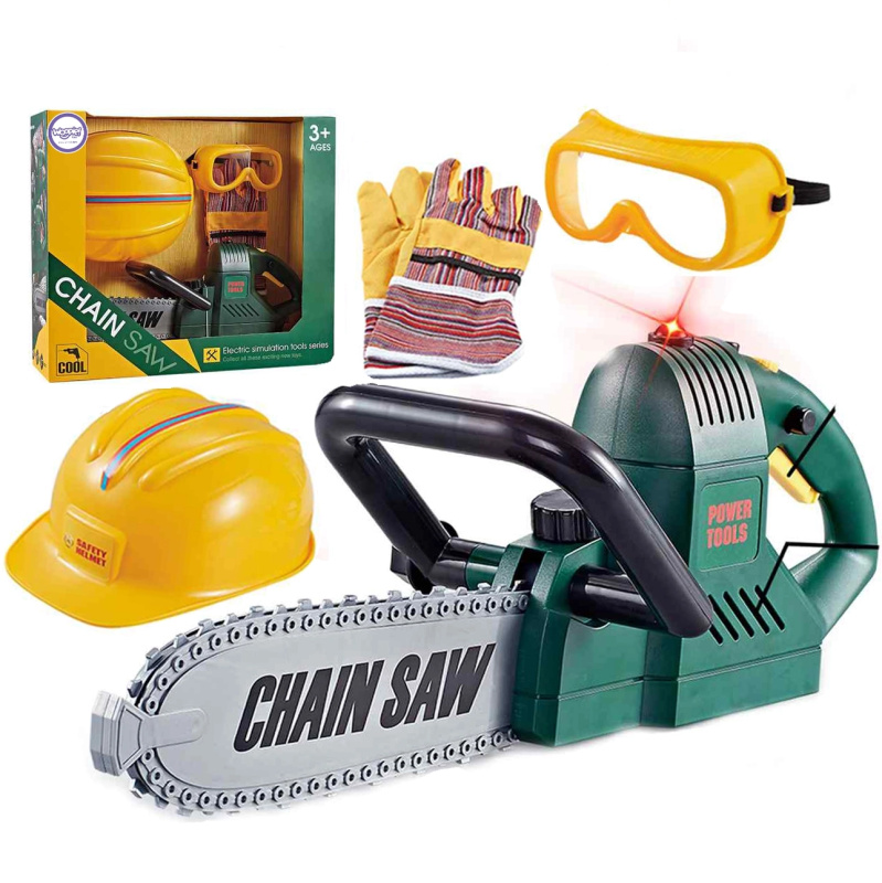 Velká sada pila, přilba, brýle a rukavice Woopie