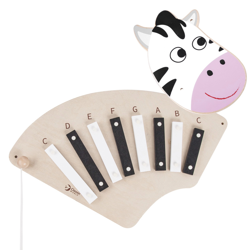 Klasická světová Edu hudební nástěnná tabule Zebra