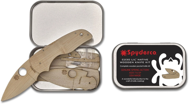Spyderco sada na výrobu dřevěného nože LIL' NATIVE