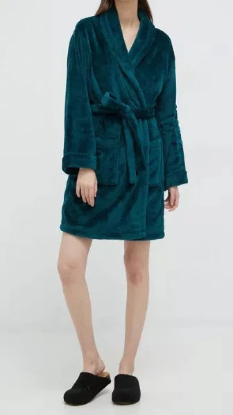 Dámský župan YI2122605F 370 tm. zelená - DKNY tmavě zelená L