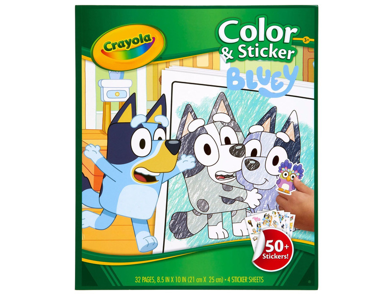 Crayola omalovánky a samolepkový sešit Bluey