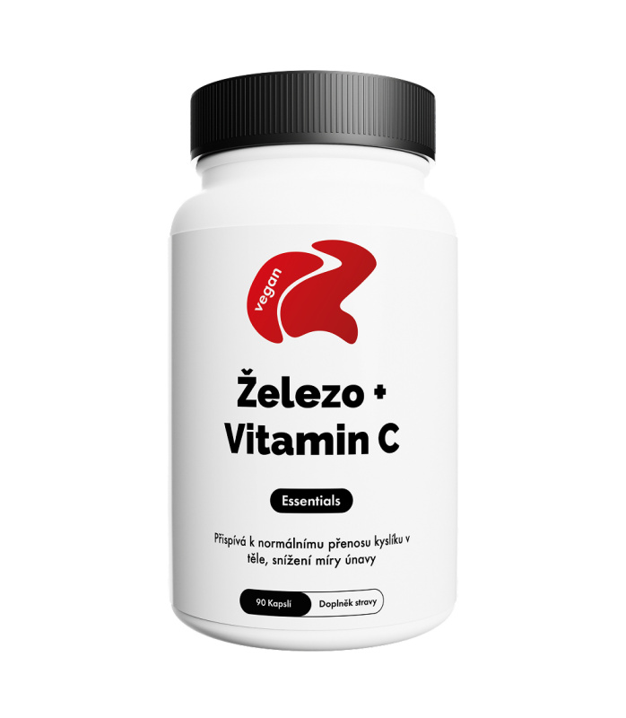 Citronek Železo Bisglycinát + Vitamin C – 90 veganských kapslí | Podpora krvetvorby