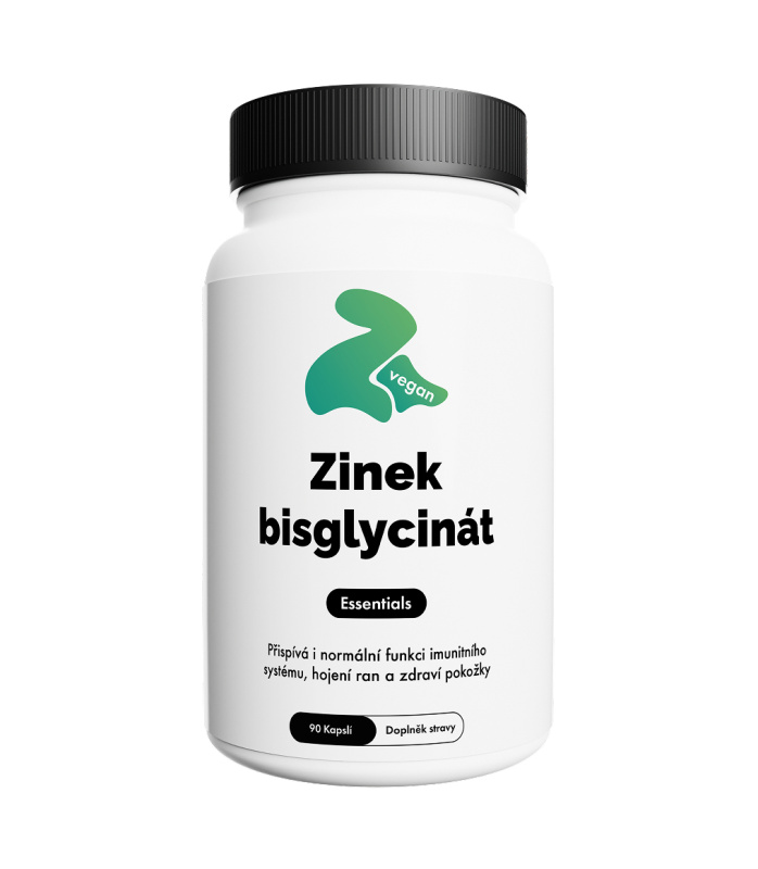 Citronek Zinek Bisglycinát – 90 veganských kapslí | Zdraví pokožky, vlasů a imunity