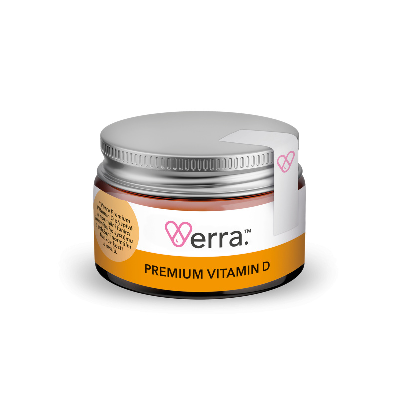 Verra. VERRA Premium Vitamin D, 30 kapslí