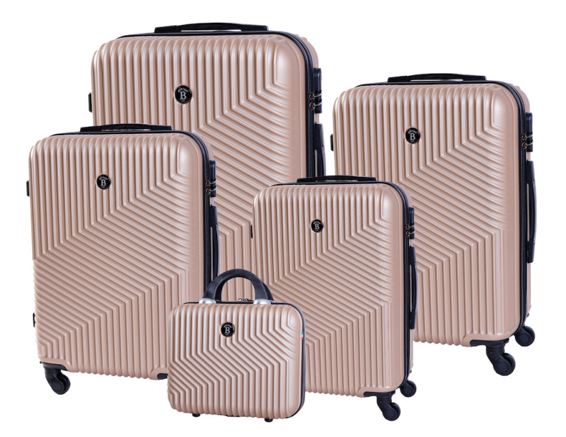Cestovní kufr bertoo milano - champagne set 5v1