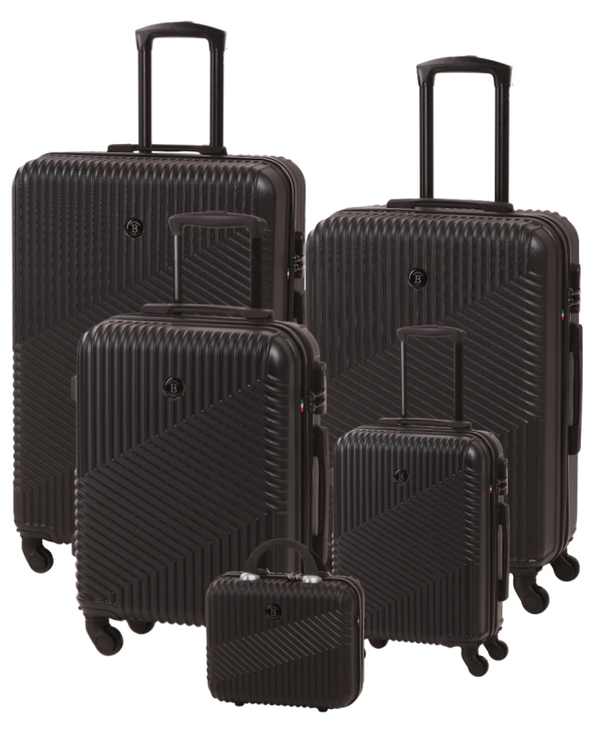Cestovní kufr bertoo milano - černý set 5v1