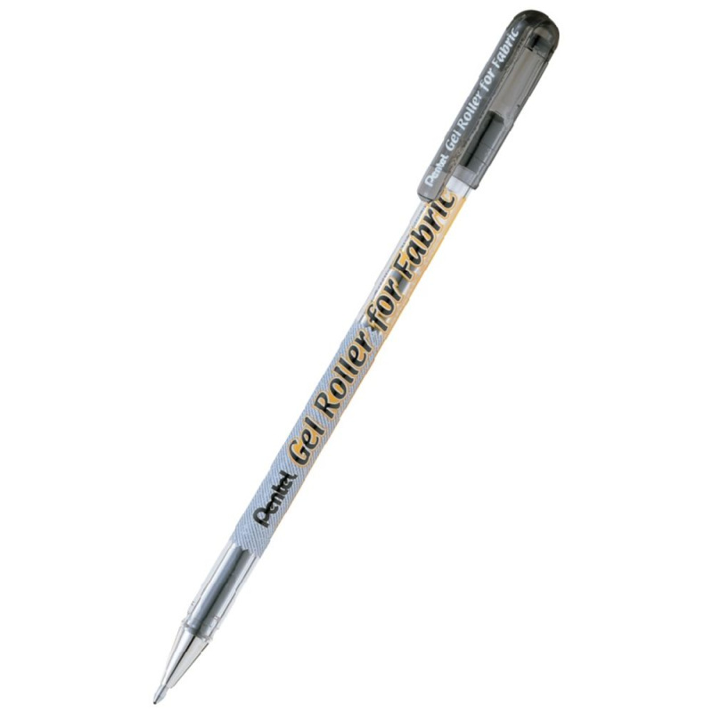 Pentel Gelový roller na textil Pentel, hrot 1 mm - černý