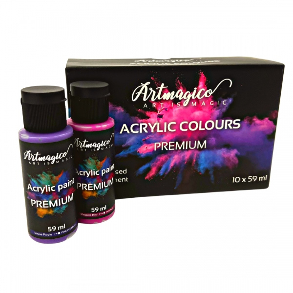 Artmagico - Sada Akrylové barvy Premium 10 ks Artmagico