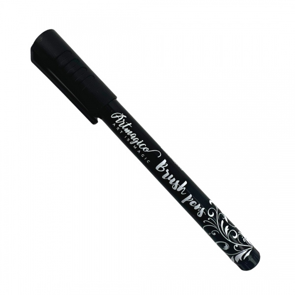 Artmagico Brush pens fixy akrylové Brush peny barvy: Black Artmagico
