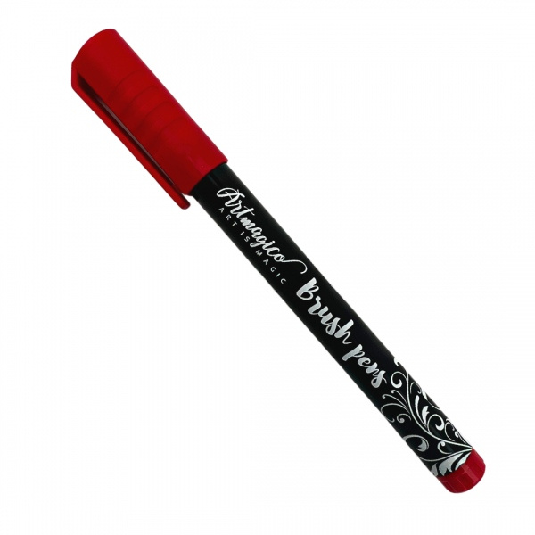Artmagico Brush pens fixy akrylové Brush peny barvy: Red Artmagico