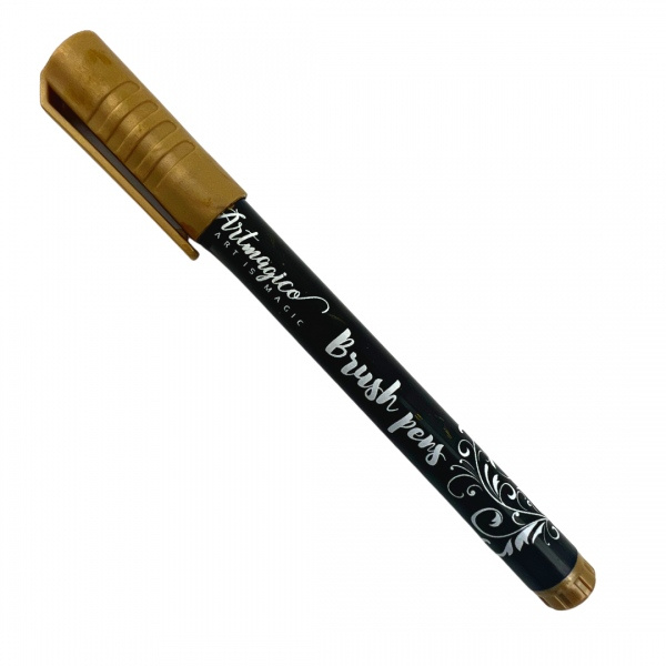 Artmagico Brush pens fixy akrylové Brush peny barvy: Metallic gold Artmagico