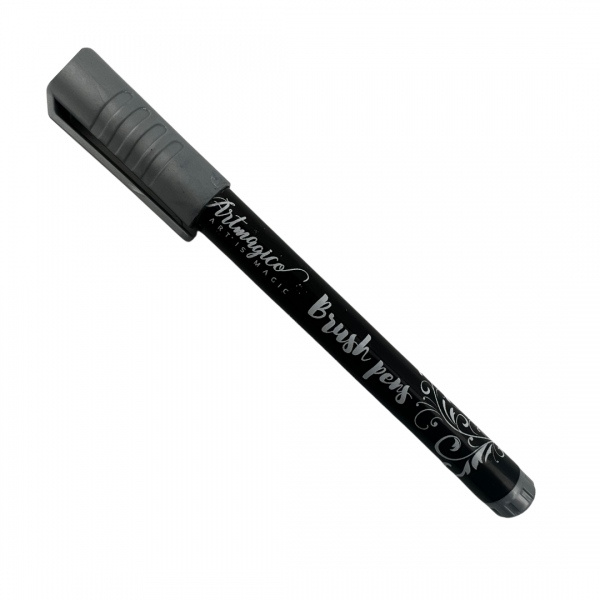 Artmagico Brush pens fixy akrylové Brush peny barvy: Metallic Silver Artmagico