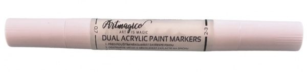 Artmagico Akrylový fix DUAL se dvěma hroty 1 KUS Barva: Bílá Artmagico