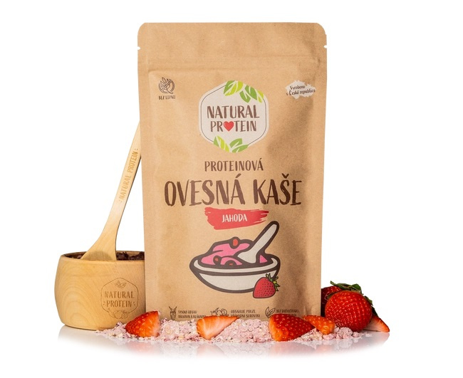 Natural Protein Proteinová ovesná kaše- Jahoda Hmotnost: 360 g