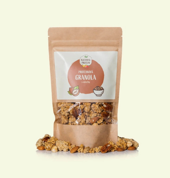 Natural Protein Proteinová granola - ořechová, 250g