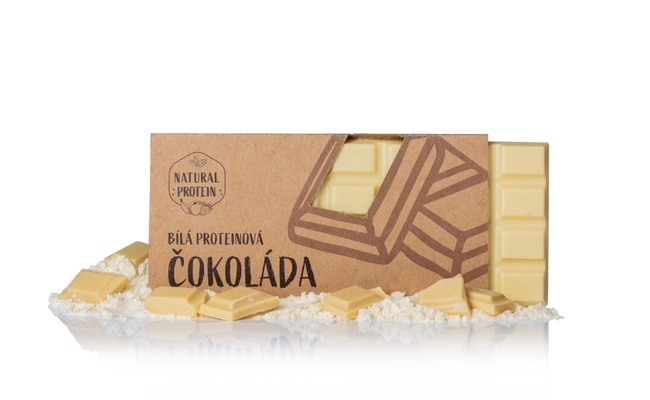 Natural Protein Bílá Proteinová čokoláda
