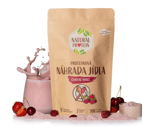 Natural Protein Náhrada jídla- červené ovoce, 350g