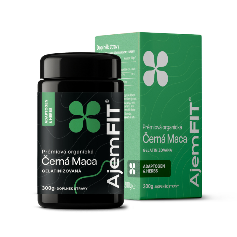 100% ČISTÁ ORGANIC ČERNÁ MACA (Peru) - 300g (prášek) | AjemFiT AJEM19