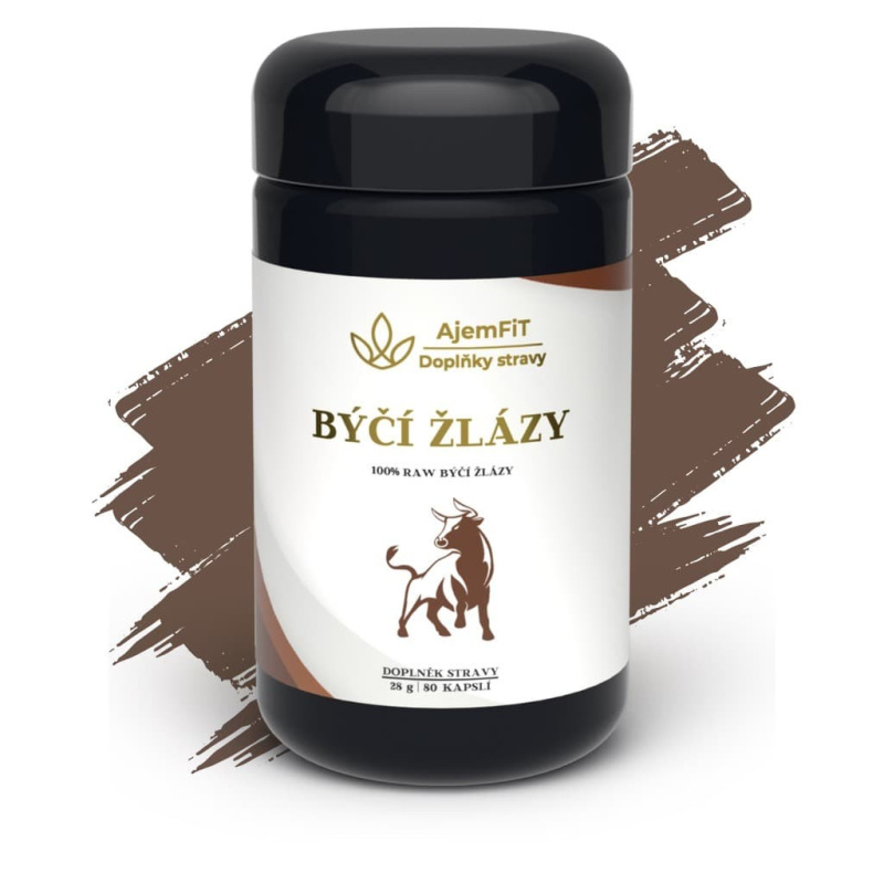 100% ČISTÉ RAW BÝČÍ ŽLÁZY - 80/240 kapslí (28g/84g)| AjemFiT - Malé Balení (80 kapaslí - 28g) AJEM6
