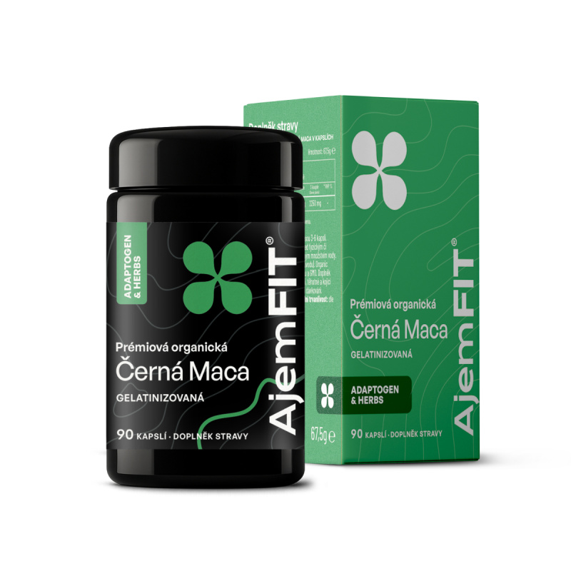 ORGANIC Prémiová Černá Maca (Peru) - 90 kapslí | AjemFIT AJEM23