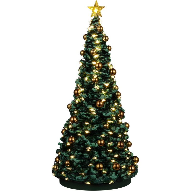 Lemax Vánoční dekorace Jolly Christmas Tree 24,5 x 11,5 x 11,5 cm